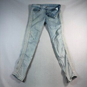 MNML Jeans Mens 31 Blue Skinny Low Rise Light Wash Stretch